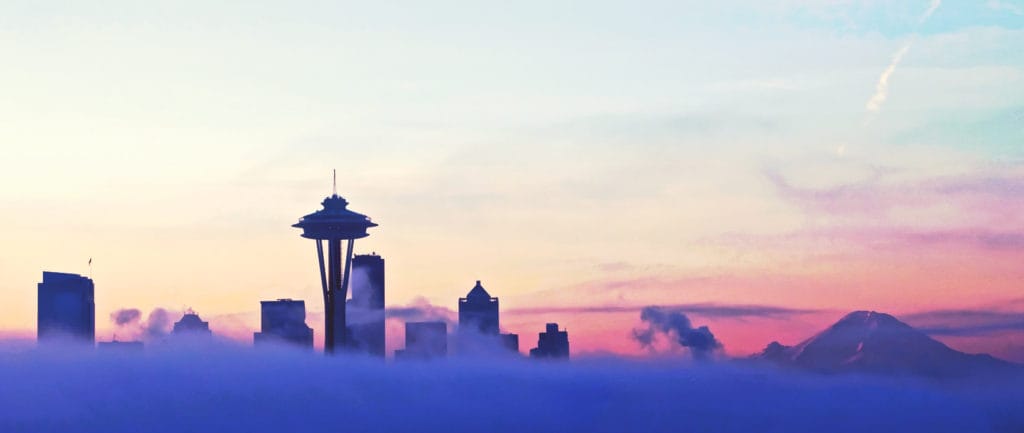 Seattle Urban Honey - Seattle Skyline at Dusk